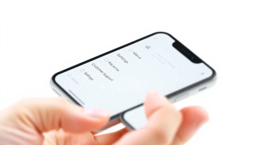 Apple phone menu navigation