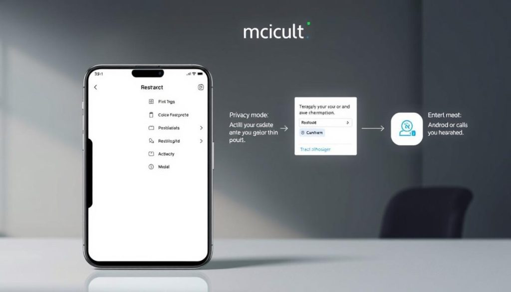 restricted call setup steps